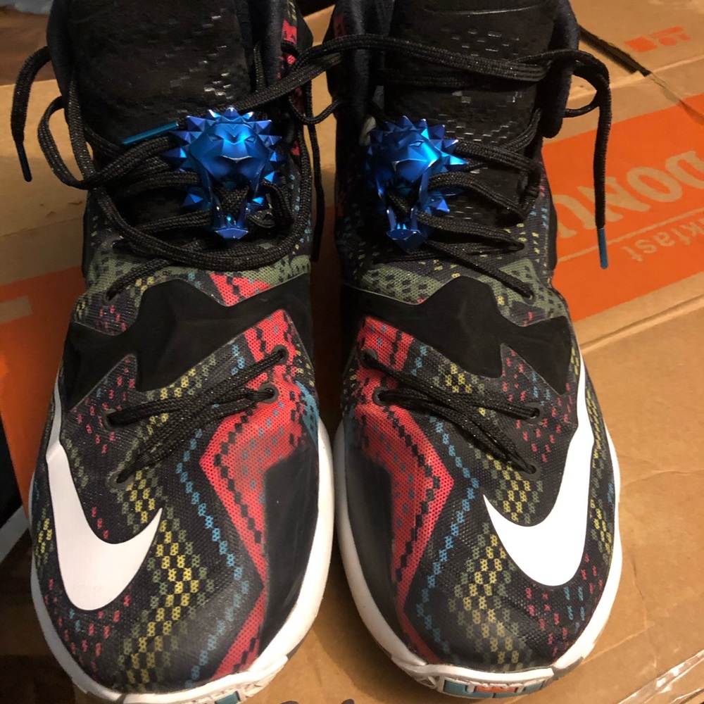 2 pairs of Lebron 13 Red and Black